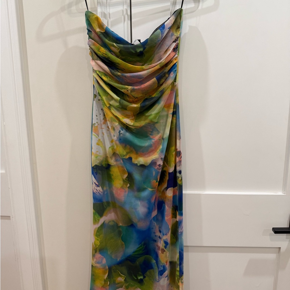 Zara Strapless Multicolor Dress